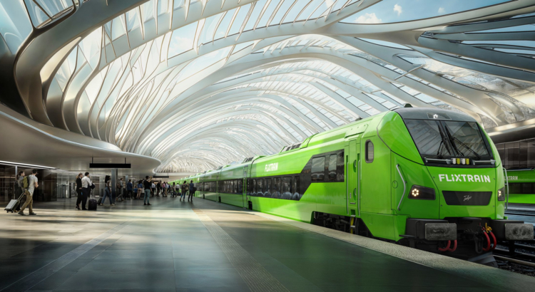 Modell der neuen Flix Züge